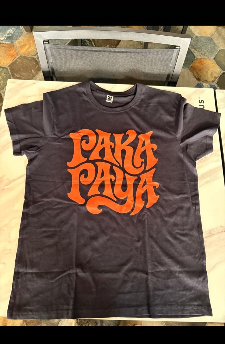 Camiseta PakáPayá gris con el logo delante